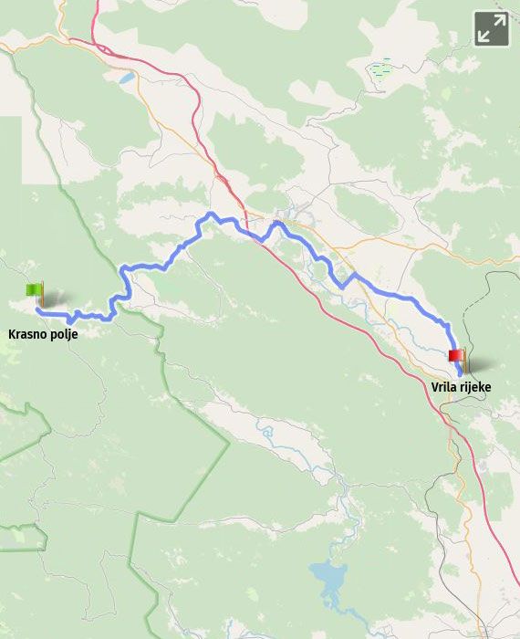 Show on map 07 Krasno Polje - Vrila rijeke Gacke