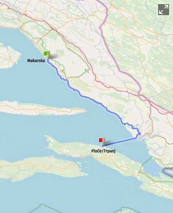 Show on map 17 Makarska - Ploče/Trpanj